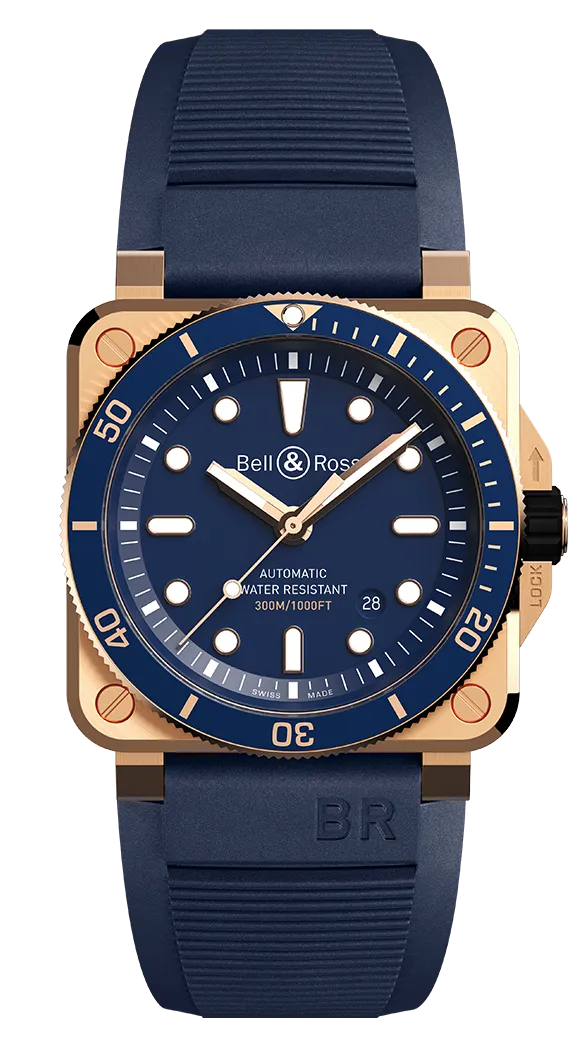 BELL & ROSS BR 03-92 DIVER BRONZE BLUE LIMITED EDITION