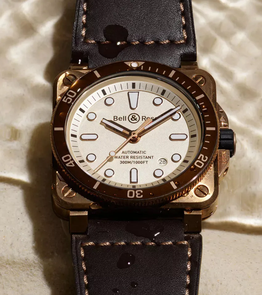BELL & ROSS BR 03-92 DIVER WHITE BRONZE LIMITED EDITION
