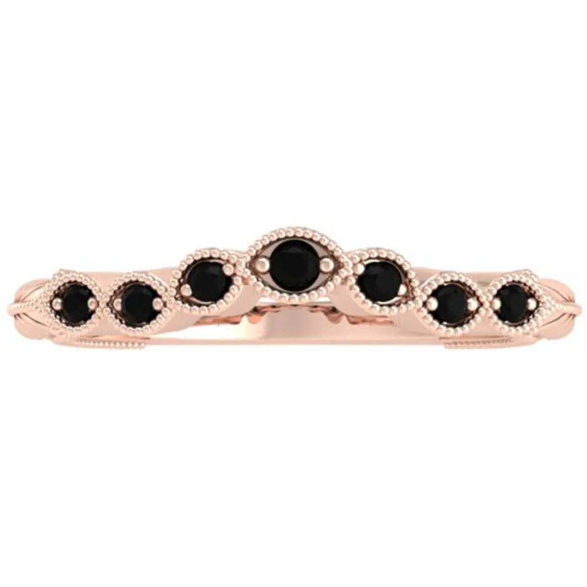 Ben Garelick Ravencrest Black Diamond Vintage Style Wedding Band