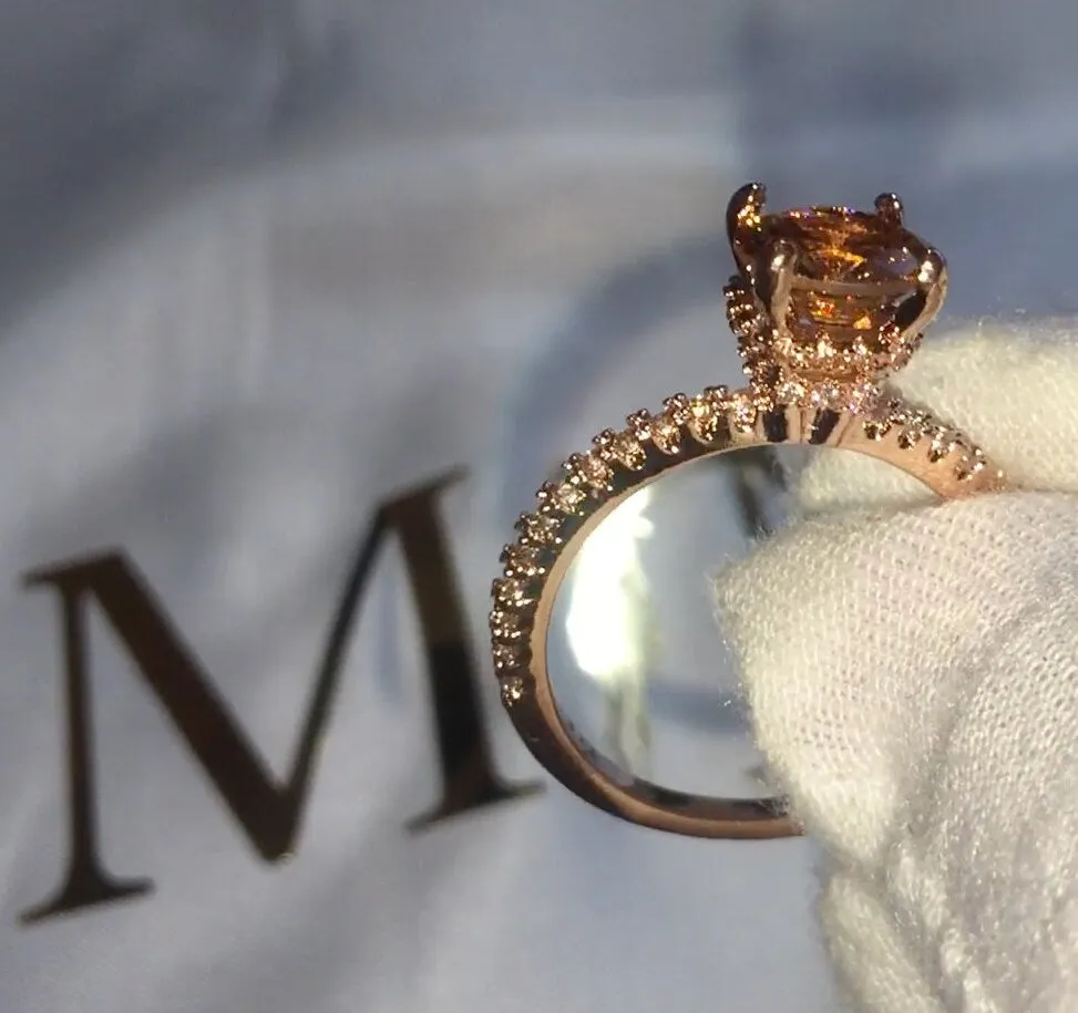 Big Carat Engagement Ring | Rose Gold Engagement Ring | Diamond Engagement Ring | Rose Gold Ring | Engagement Ring | Rose Gold Wedding Ring