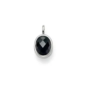 Black Zirconia Oval Pendant