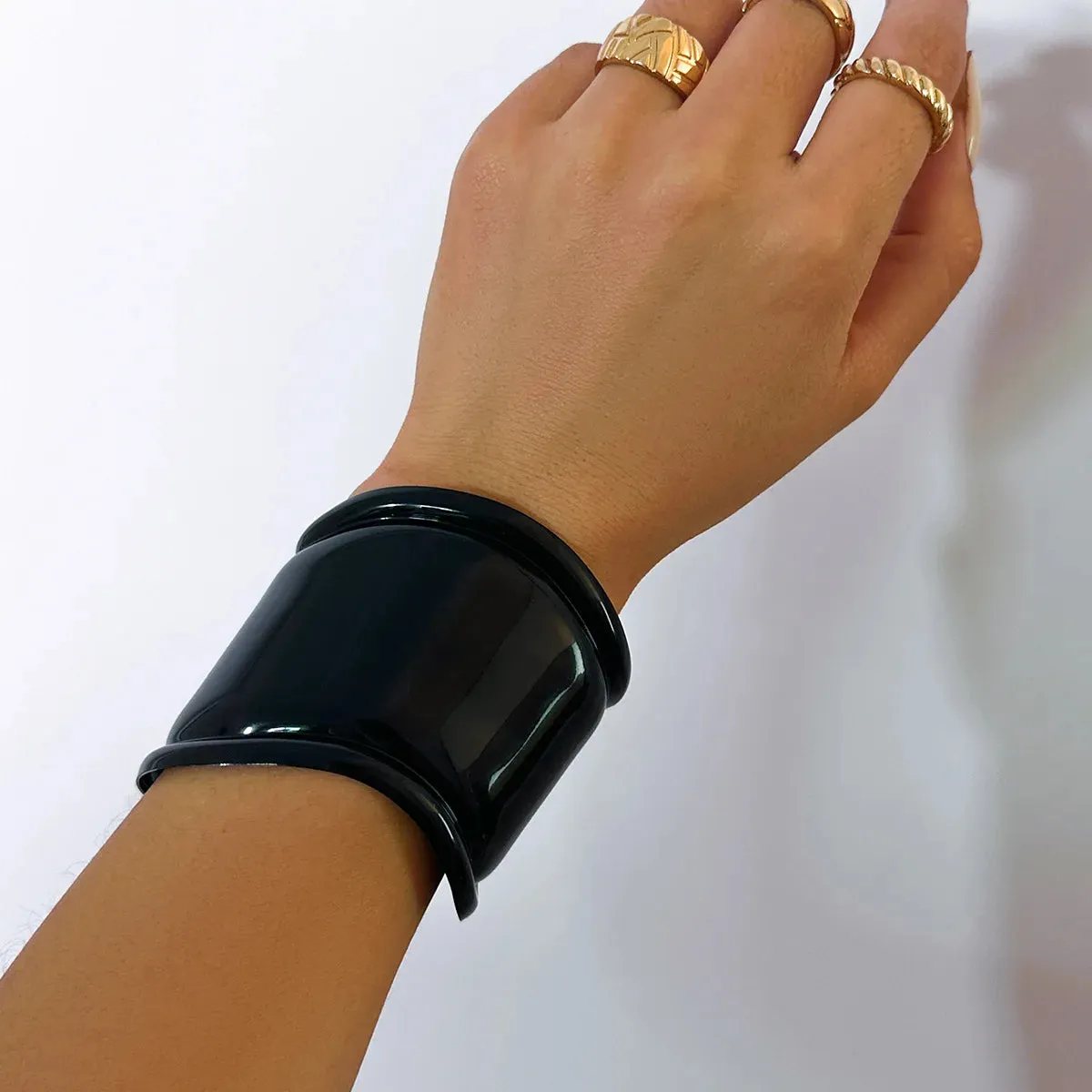 Bohemian Metal Wide Cuff Bangles Vintage Punk Simple Bracelets