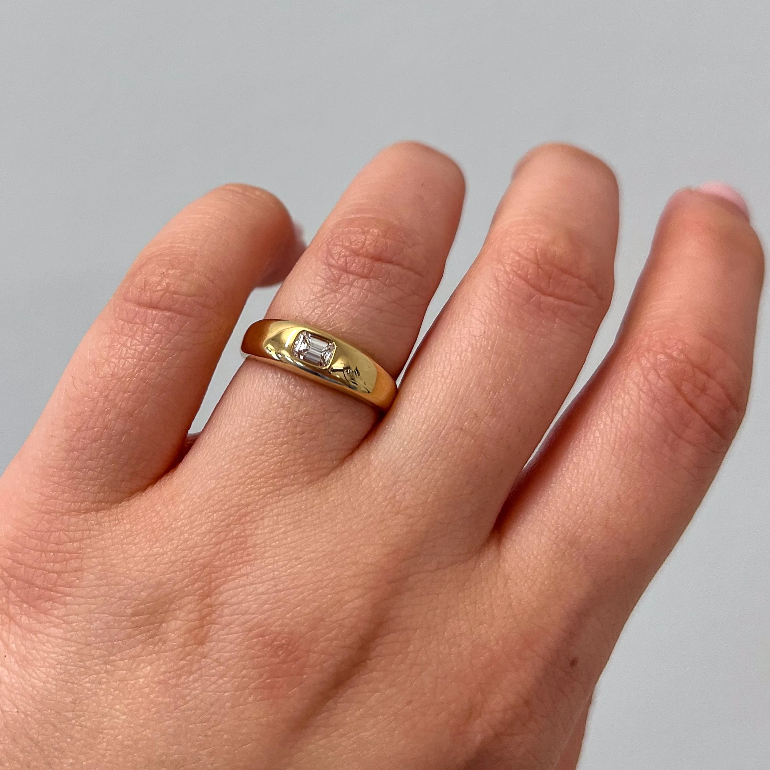 Bombe Ring with Emerald Cut