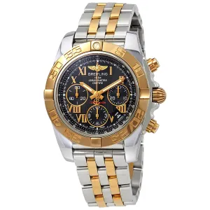 Breitling Chronomat 41 Black Dial Automatic Men's Steel and 18K Rose Gold Watch CB014012/BC08TT