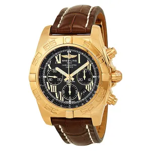 Breitling Chronomat Black Dial 18kt Rose Gold Men's Watch HB011012-B957BRCD HB011012/B957 - 740P