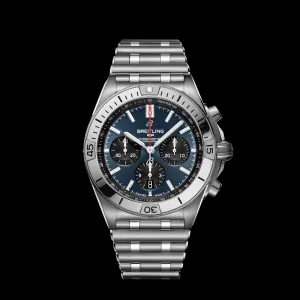 Breitling Chronomat B01 Watch, 42mm Blue Dial, AB0134101C1A1