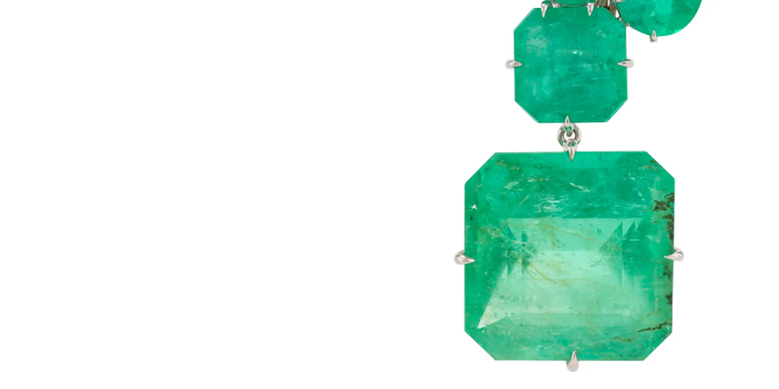 Burst iii emerald earrings