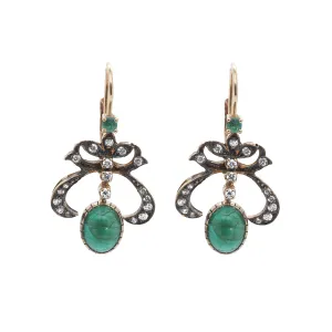CABOCHON EMERALD EARRING