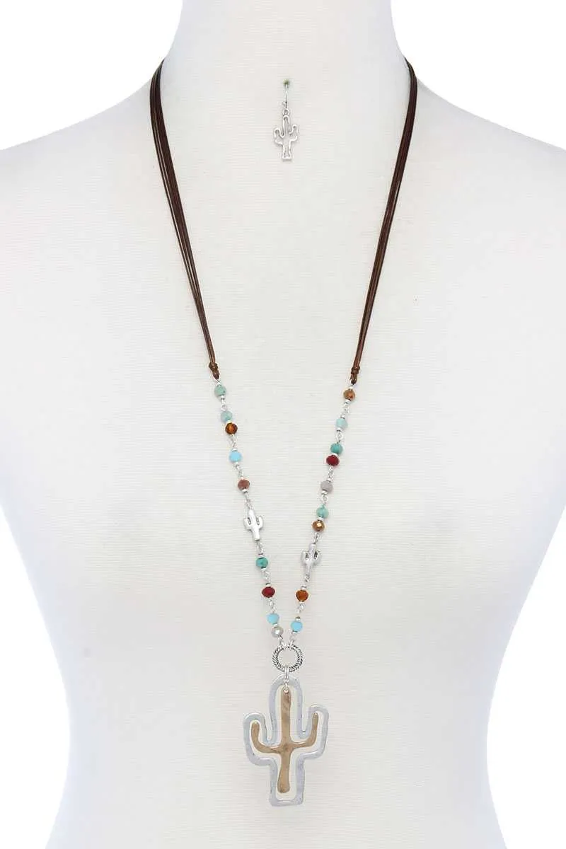 Cactus Pendant Necklace