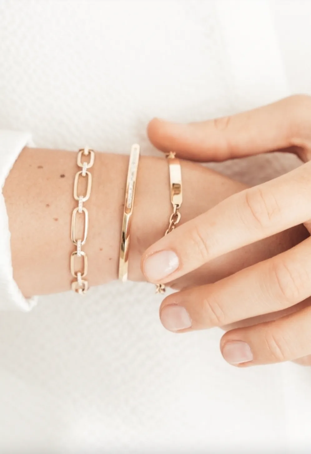 Carre Knife Edge Flat Top Cuff - 18K Gold