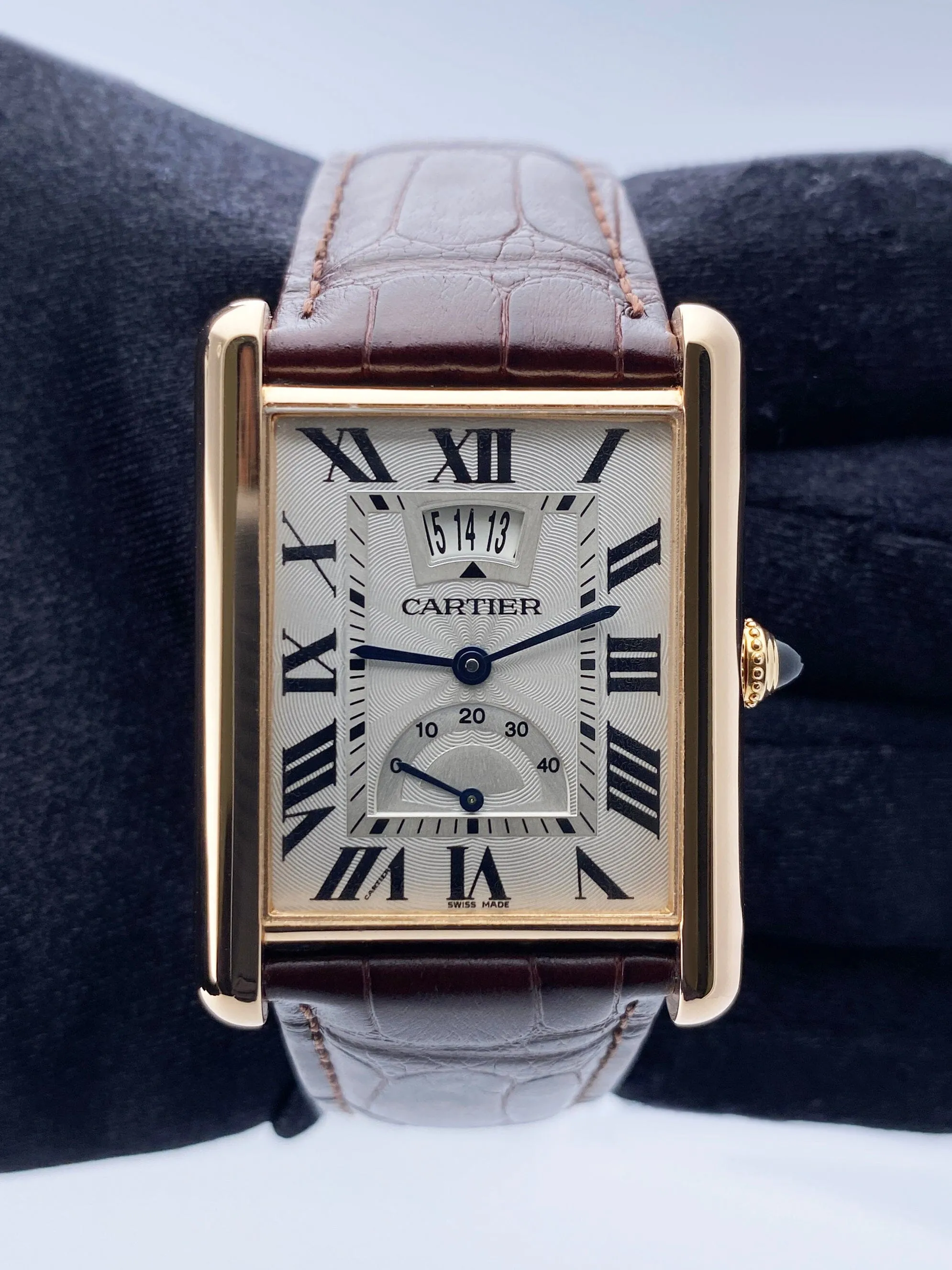 Cartier Tank Louis XL W1560003 18K Rose Gold Mens Watch