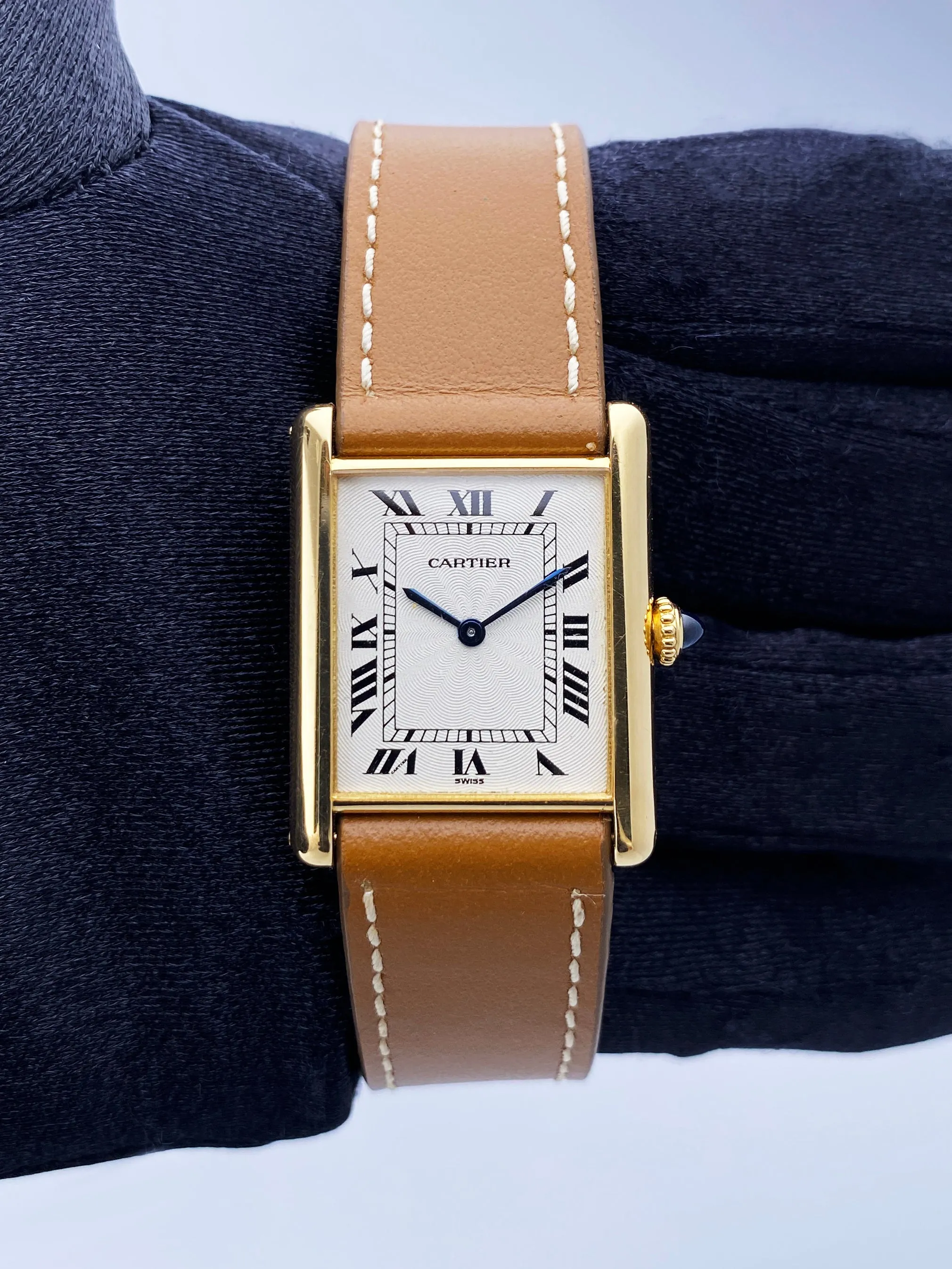 Cartier Tank Mecanique 9606 18K Yellow Gold Ladies Watch