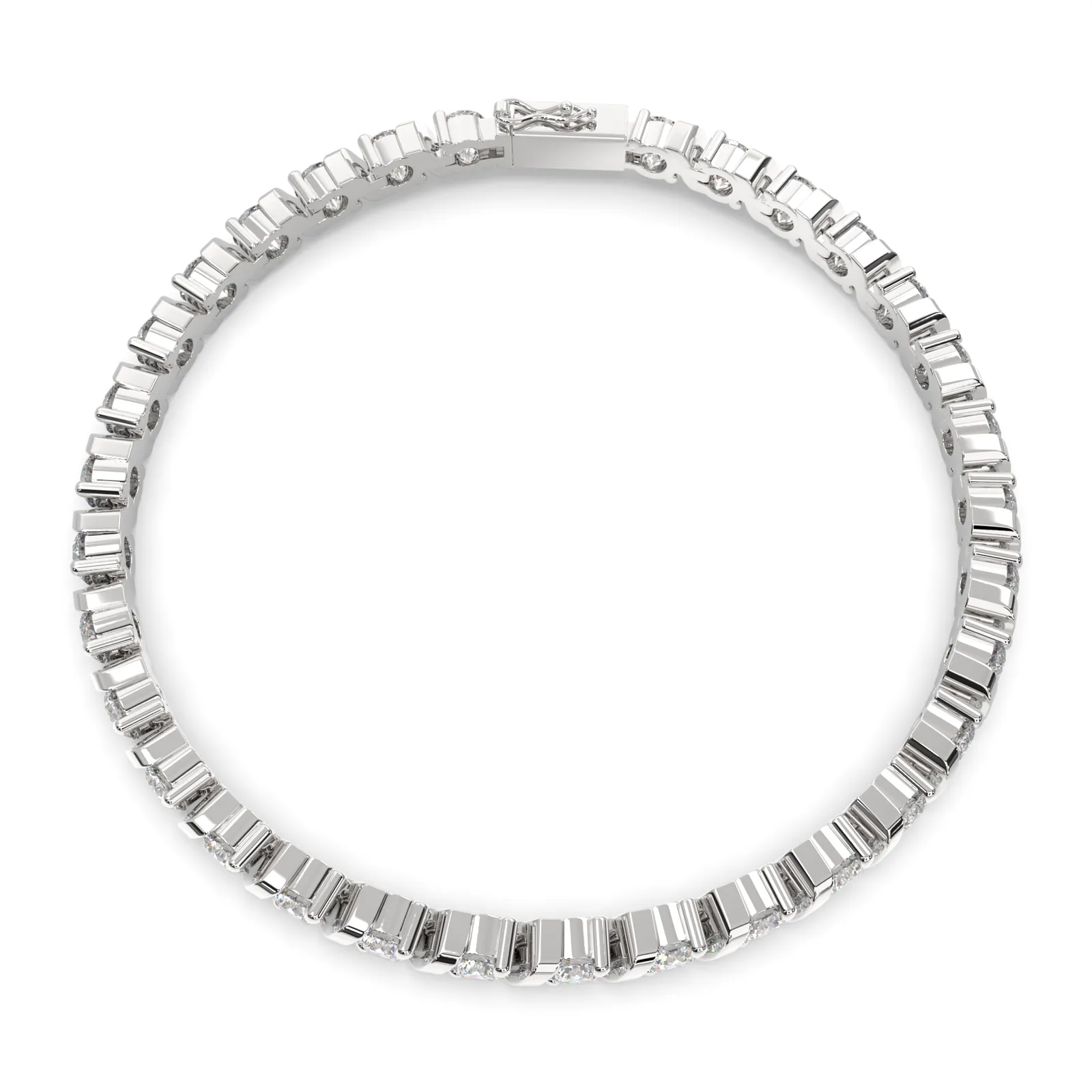 Cassiopeia Round Cut Diamond Tennis Bracelet S-Link (6 ctw)