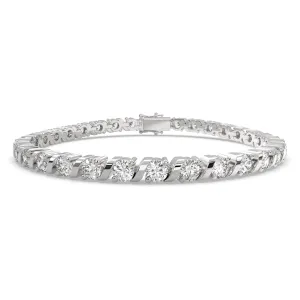 Cassiopeia Round Cut Diamond Tennis Bracelet S-Link (6 ctw)