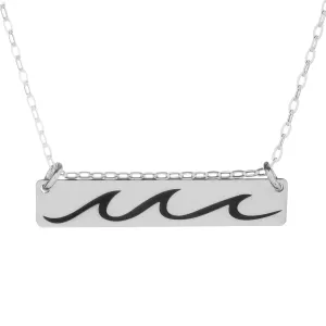 Catching Waves Horizontal Bar Necklace