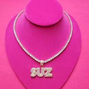Charming Mini Baguette Tennis Necklace