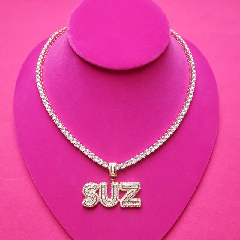 Charming Mini Baguette Tennis Necklace