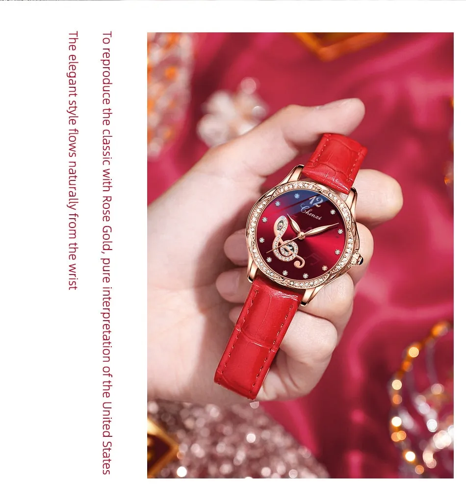CHENXI Fashion Women Skeleton Watches Luxury Brand Mechanical Automatic Watch Stainless Steel Business Waterproof Wrist Watches