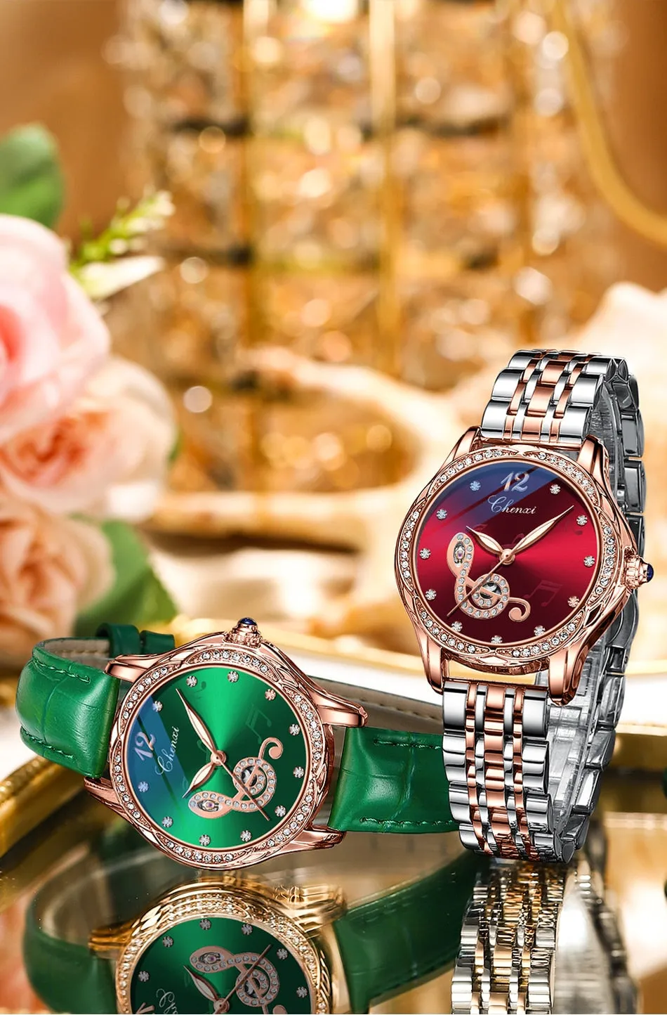 CHENXI Fashion Women Skeleton Watches Luxury Brand Mechanical Automatic Watch Stainless Steel Business Waterproof Wrist Watches