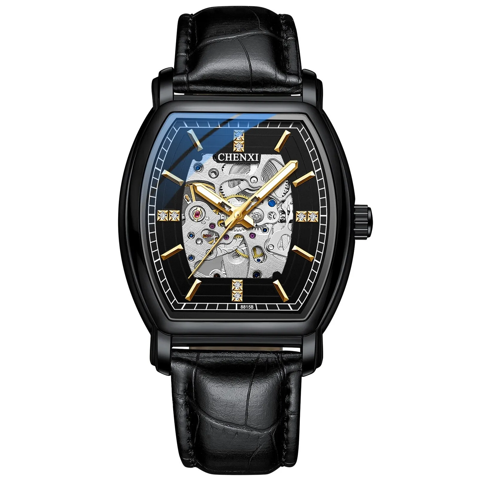 CHENXI Gold Mechanical Automatic Watches For Men Skeleton Waterproof Clock Luxury Brand Business Wristwatch Relogio Masculino