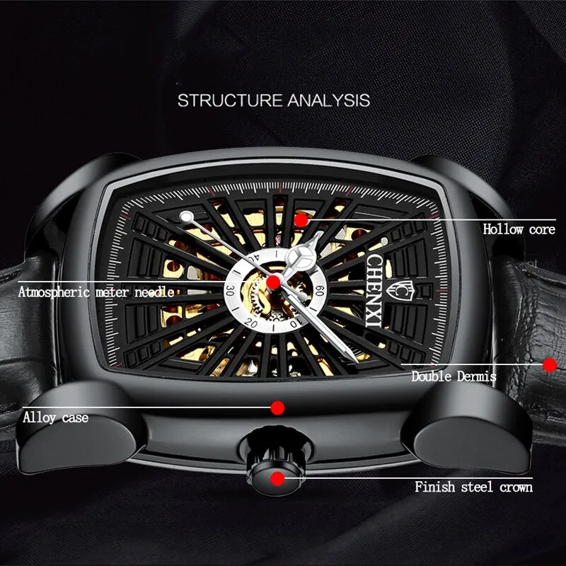 CHENXI Luxury Watches Top Brand Fashion Automatic Clock Luminous Waterproof Tourbillon Mechanical Watch Relogio Masculino
