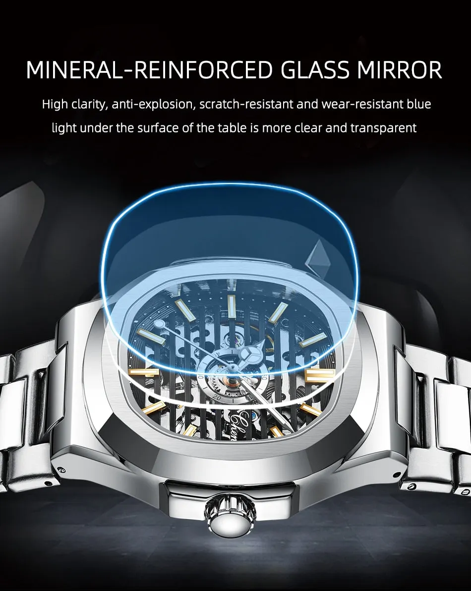 CHENXI New Automatic Mechanical Watch Men Clock Top Luxury Brand Skeleton Tourbillon Watches Waterproof Luminous Wristwatches
