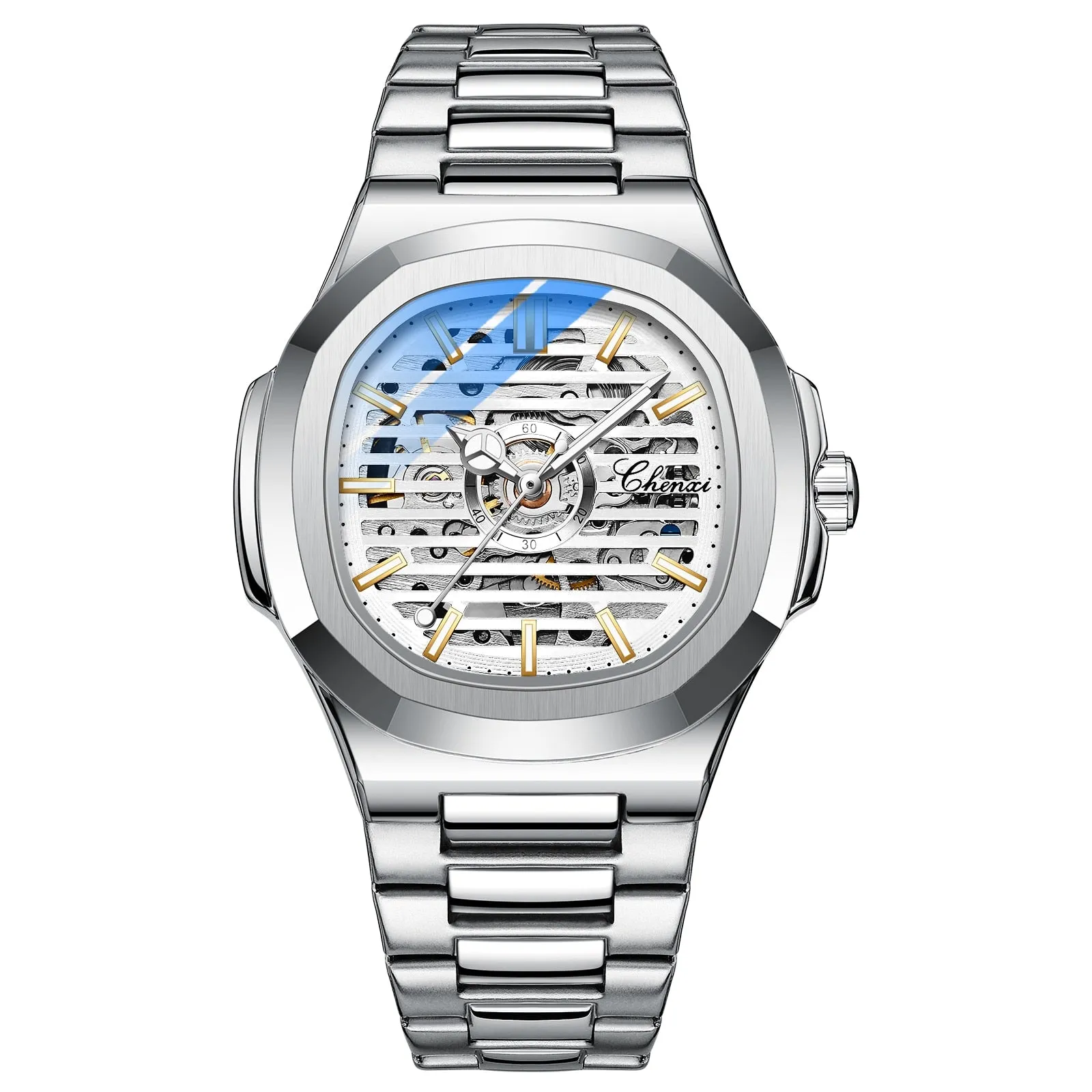 CHENXI New Automatic Mechanical Watch Men Clock Top Luxury Brand Skeleton Tourbillon Watches Waterproof Luminous Wristwatches