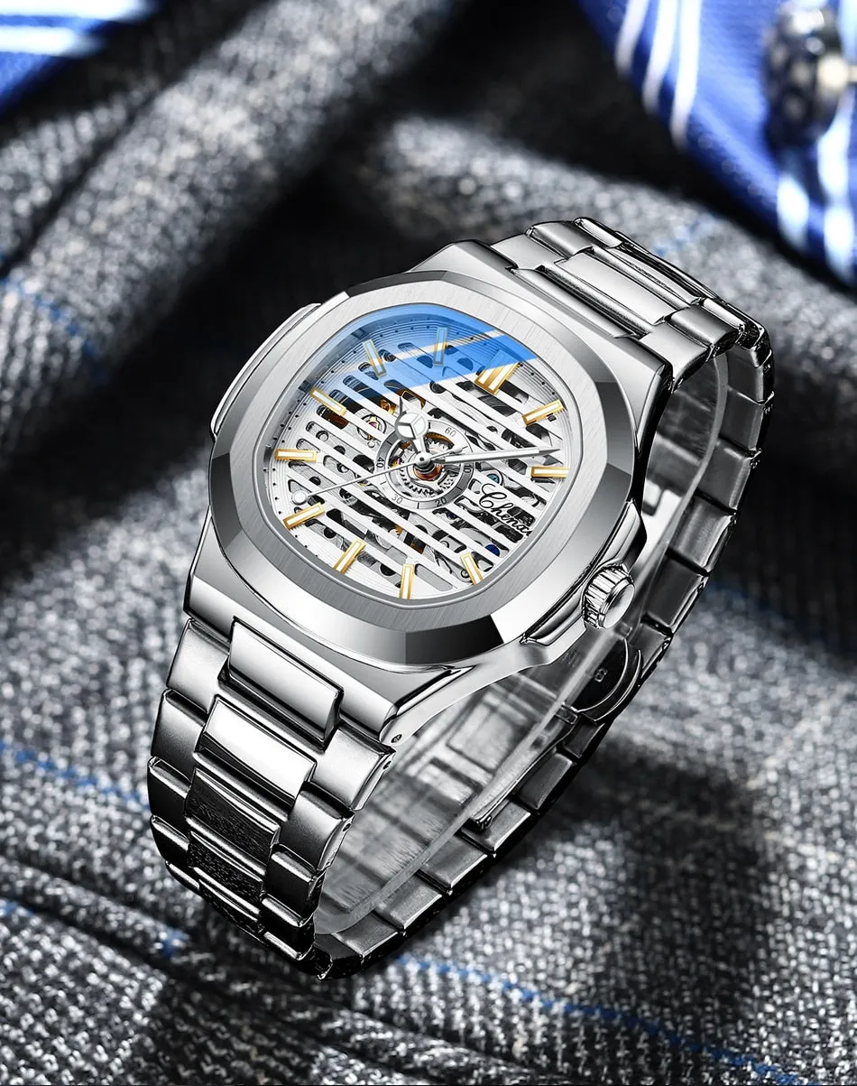 CHENXI New Automatic Mechanical Watch Men Clock Top Luxury Brand Skeleton Tourbillon Watches Waterproof Luminous Wristwatches