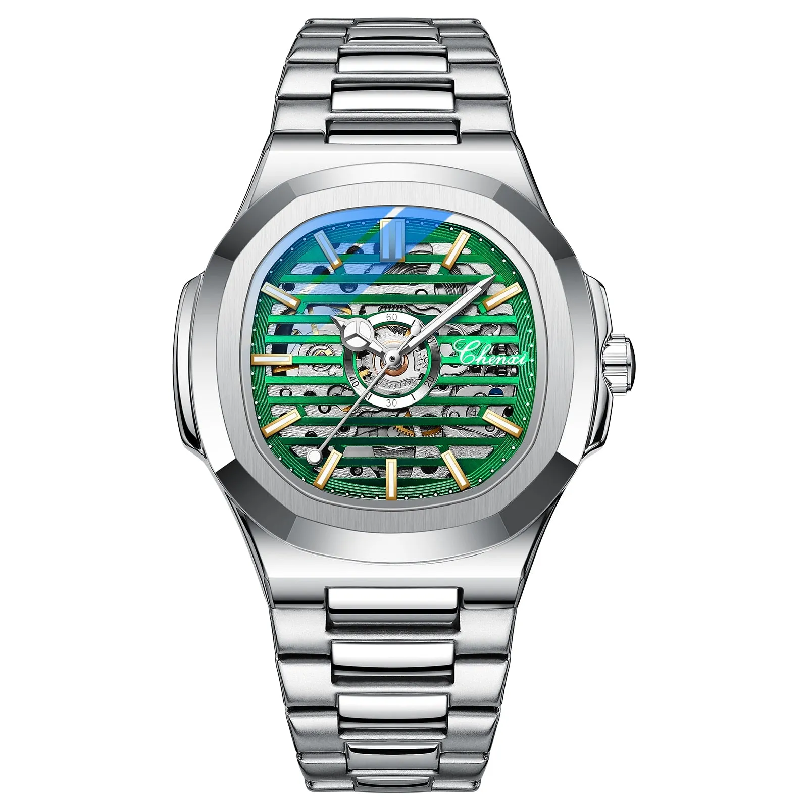 CHENXI New Automatic Mechanical Watch Men Clock Top Luxury Brand Skeleton Tourbillon Watches Waterproof Luminous Wristwatches