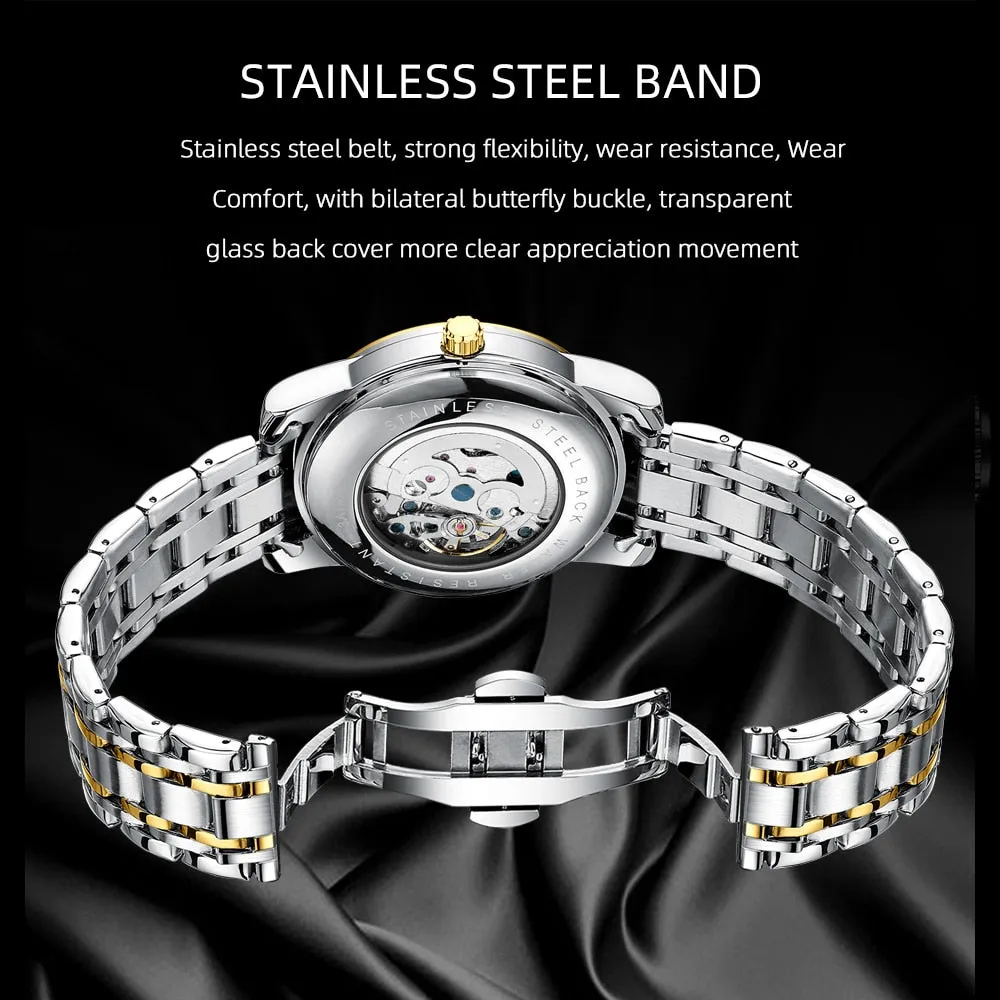 CHENXI New Watches Mechanical Automatic Watch Men Waterproof Tourbillon Sport Clock Stainless Steel Wristwatch Relogio masculino