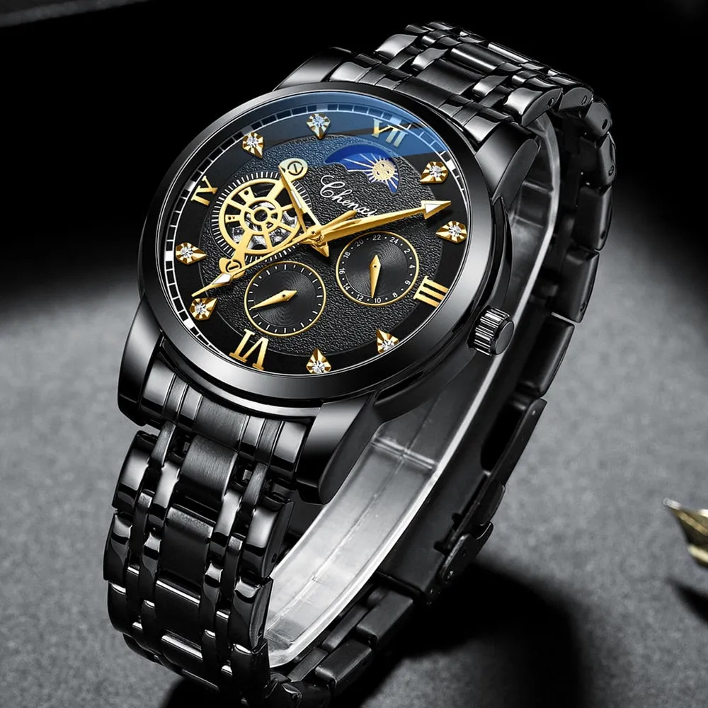 CHENXI New Watches Mechanical Automatic Watch Men Waterproof Tourbillon Sport Clock Stainless Steel Wristwatch Relogio masculino
