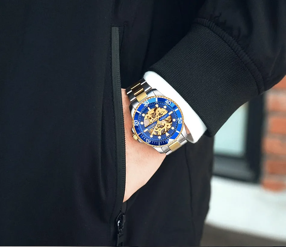 CHENXI Watch Automatic Mechanical Watches Man Wristwatches Men&#39;s Mechanical Watch Male Black Hollow out Clock Relogio Masculino