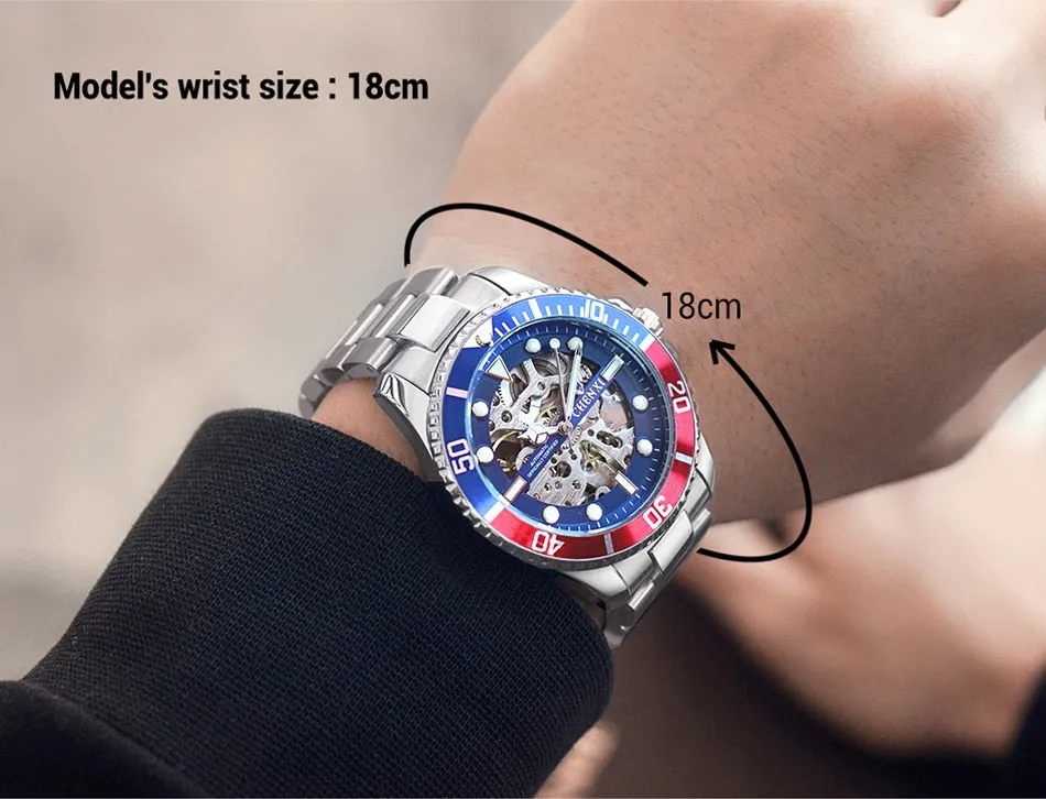 CHENXI Watch Automatic Mechanical Watches Man Wristwatches Men&#39;s Mechanical Watch Male Black Hollow out Clock Relogio Masculino