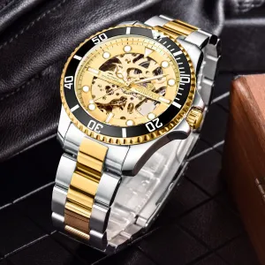 CHENXI Watch Automatic Mechanical Watches Man Wristwatches Men&#39;s Mechanical Watch Male Black Hollow out Clock Relogio Masculino
