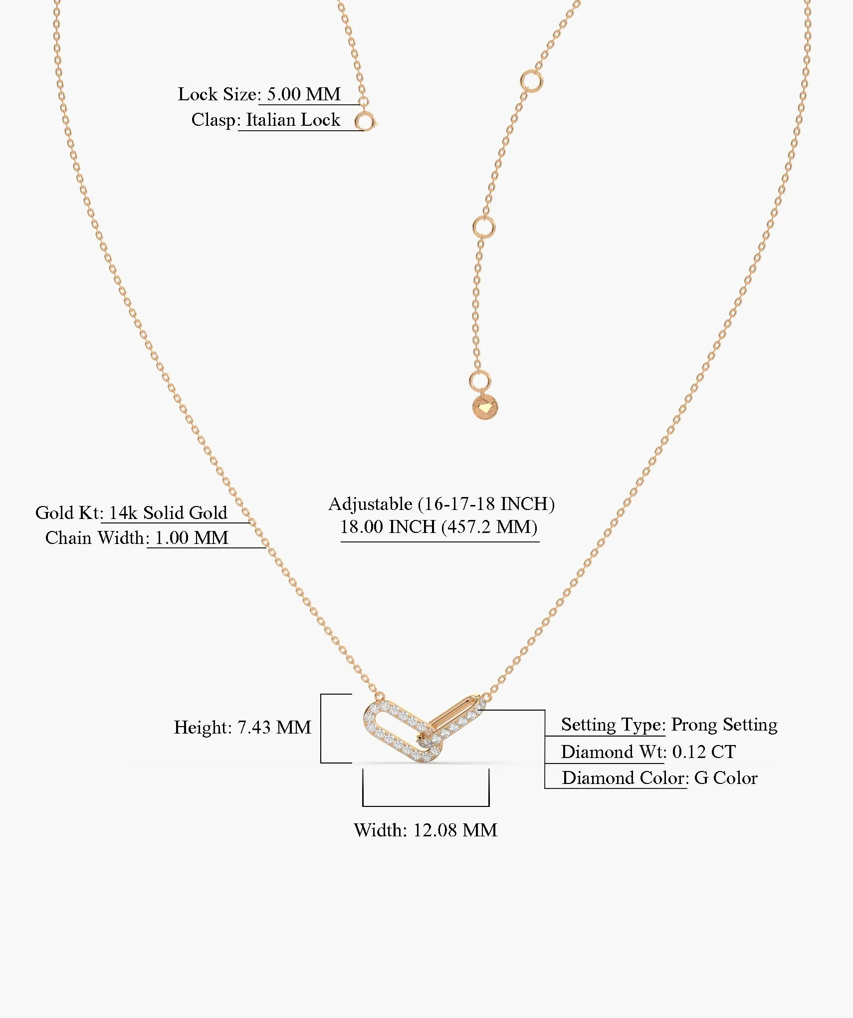 Chic Unity 14K Gold Necklace