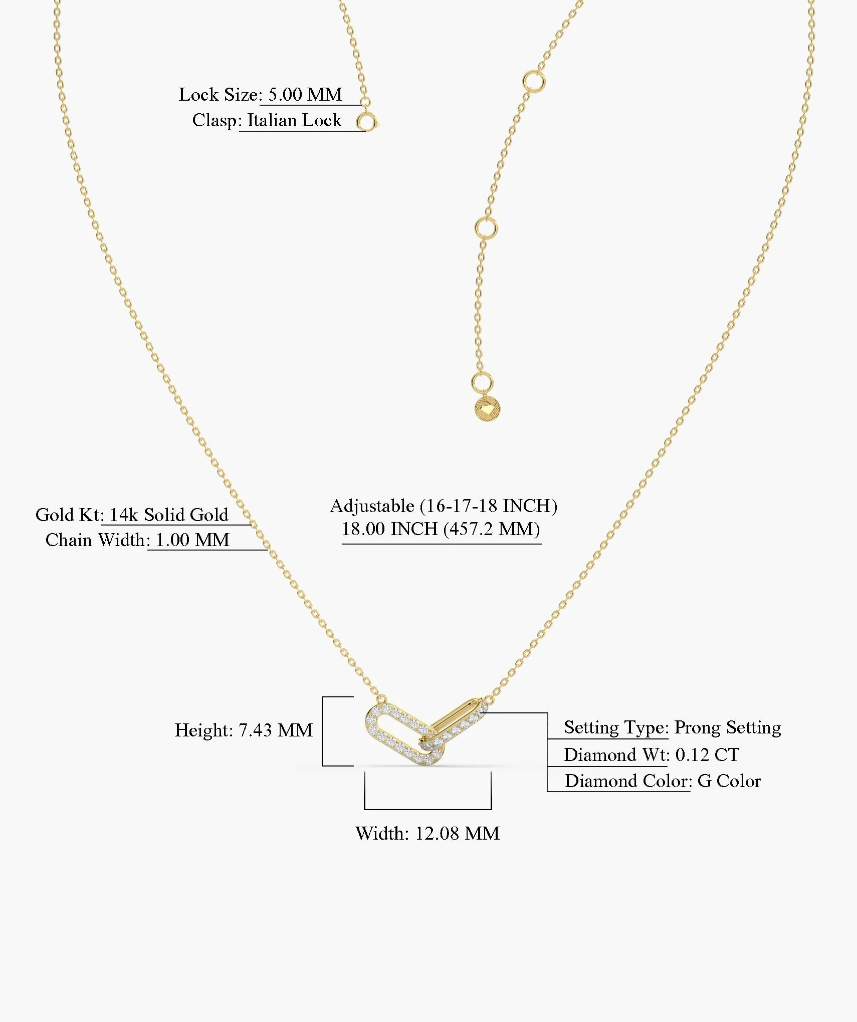 Chic Unity 14K Gold Necklace