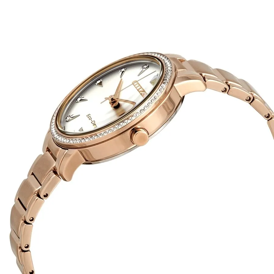 Citizen Silhouette Crystal Silver Dial Ladies Watch FE7043-55A