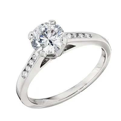 Classic Cathedral Channel Set Engagement Ring Setting