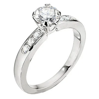 Classic Channel Set Engagement Rings .18CTW