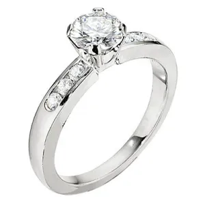 Classic Channel Set Engagement Rings .18CTW