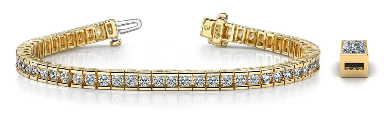 Classic Diamond Box Lab-Grown Diamond Tennis Bracelet with 3.52 ct.(finished) 2.5mm