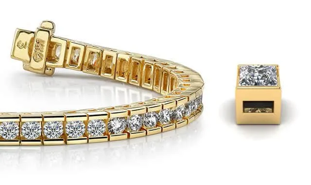 Classic Diamond Box Lab-Grown Diamond Tennis Bracelet with 3.52 ct.(finished) 2.5mm