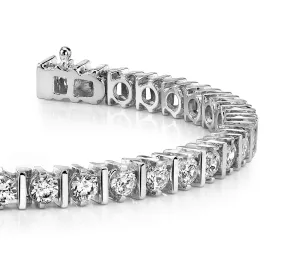 Classic Diamond Link Prong Set Lab-Grown Diamond Tennis Bracelet with 2.59 ct.(finished) 2.5mm