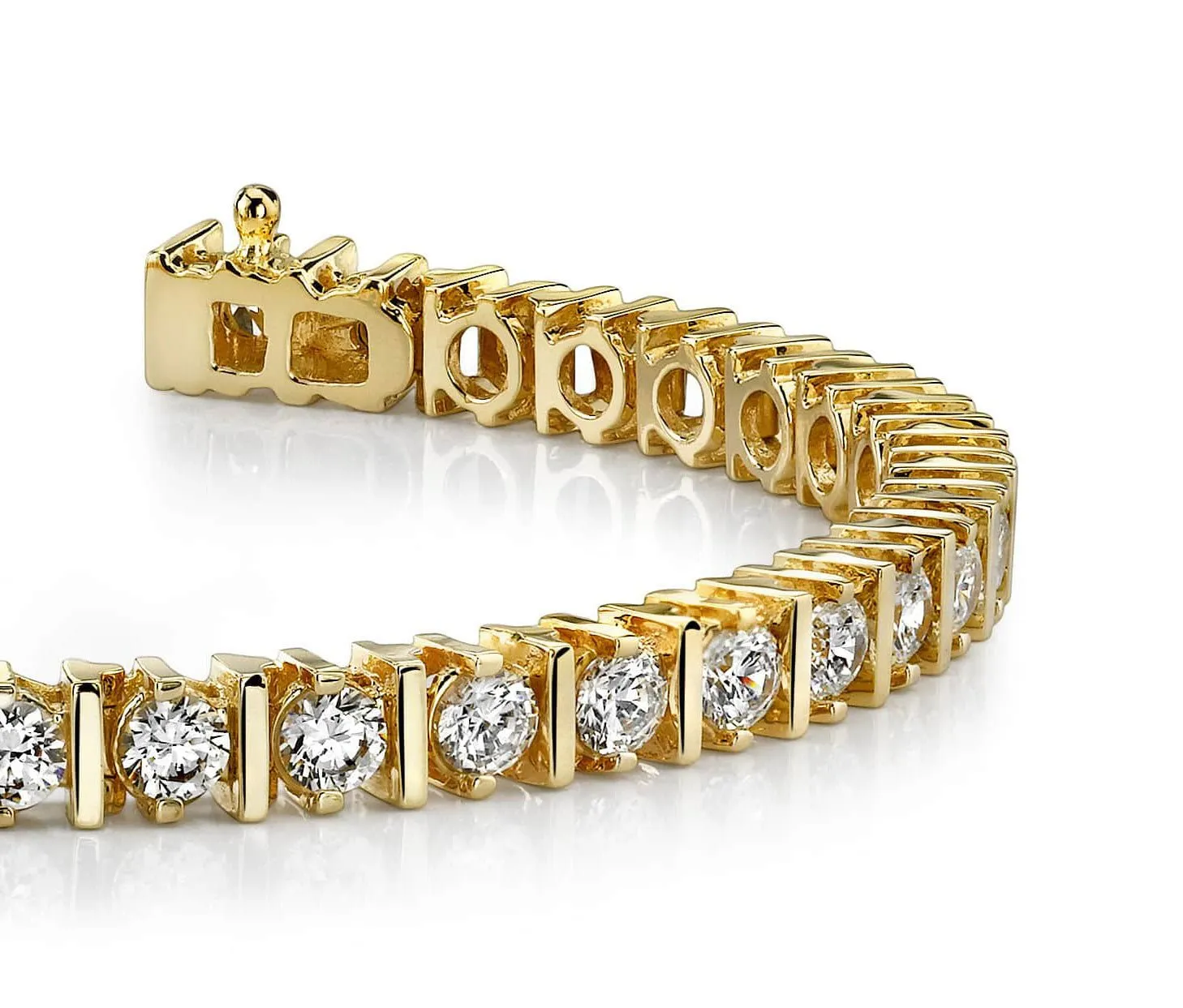 Classic Diamond Link Prong Set Lab-Grown Diamond Tennis Bracelet with 2.59 ct.(finished) 2.5mm