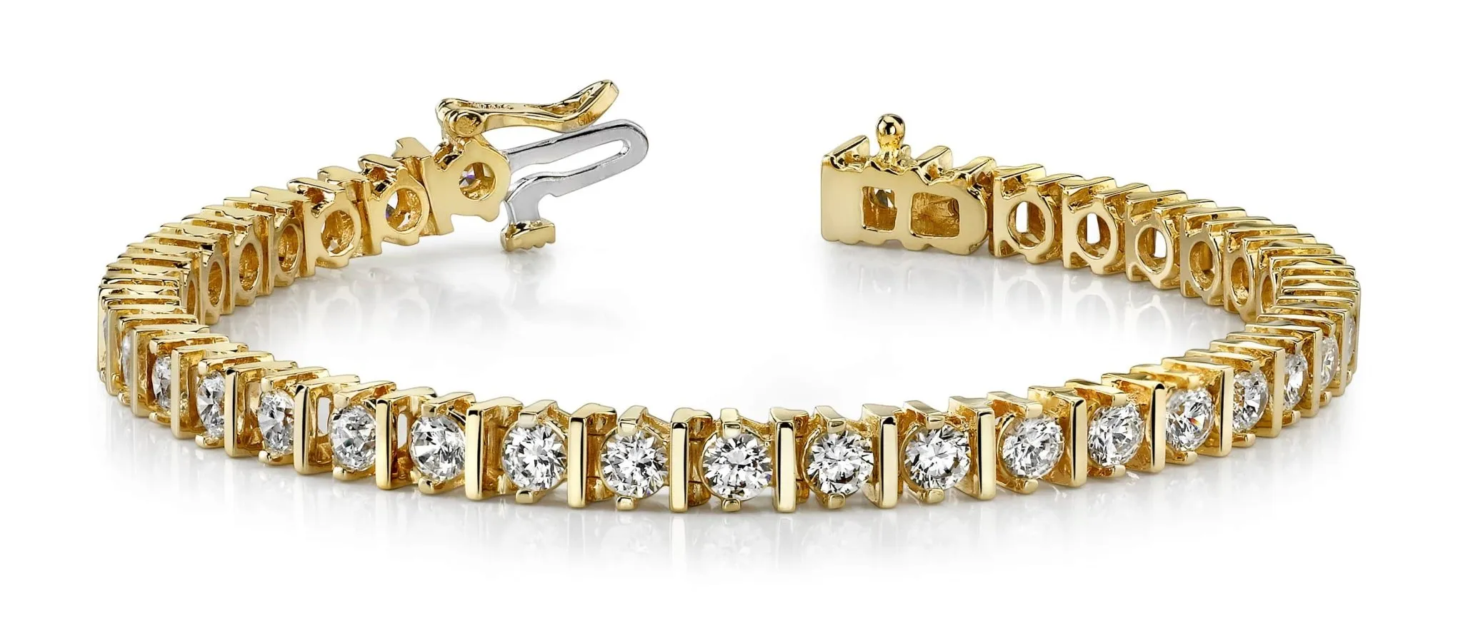 Classic Diamond Link Prong Set Lab-Grown Diamond Tennis Bracelet with 2.59 ct.(finished) 2.5mm