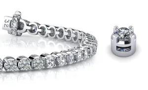 Classic Four Prong Lab-Grown Diamond Tennis Bracelet with 11.20 ct.(finished) 4.5mm
