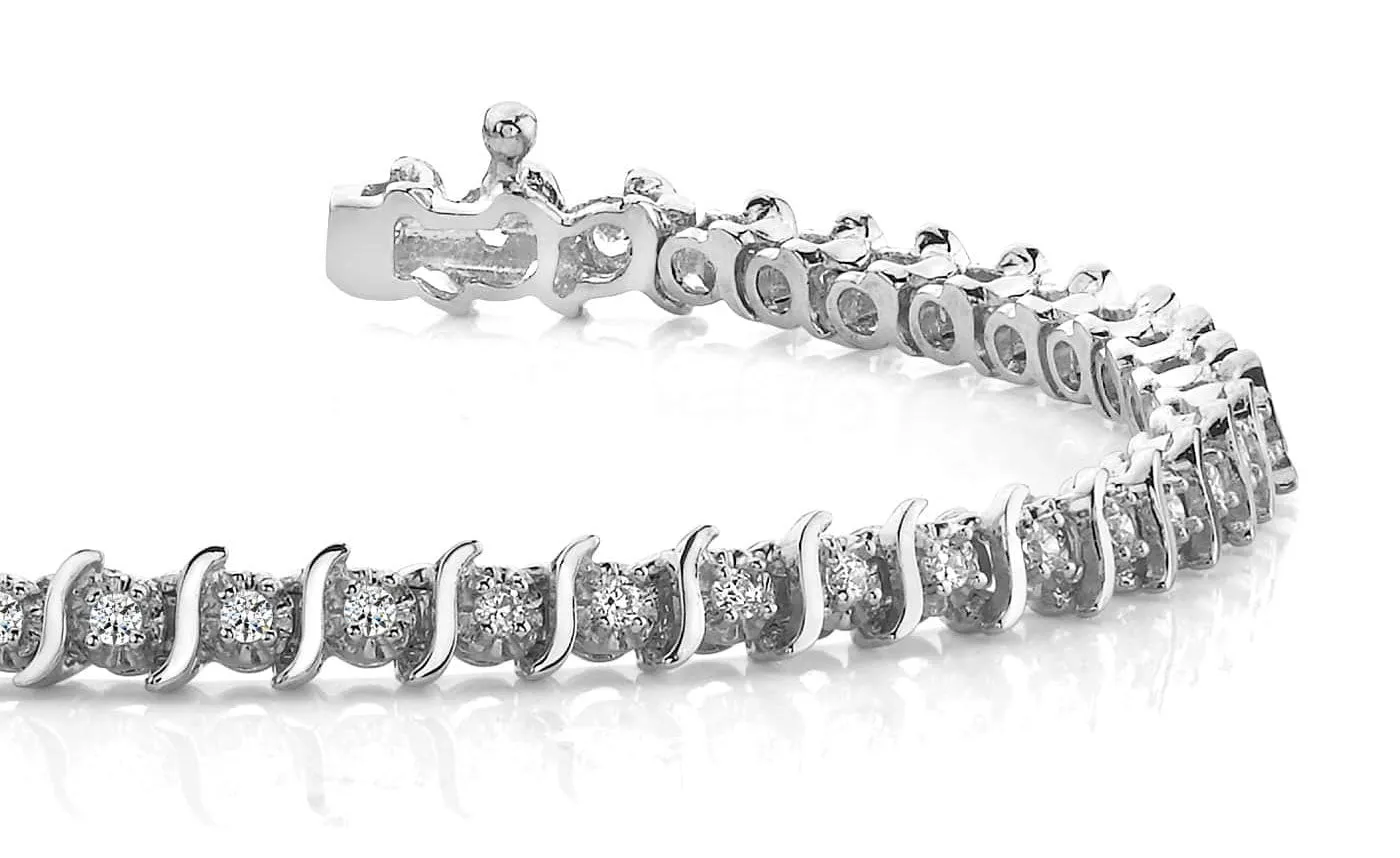 Classic Illusion S Lab-Grown Diamond Tennis Bracelet with 0.54 ct.(finished) 1.0mm