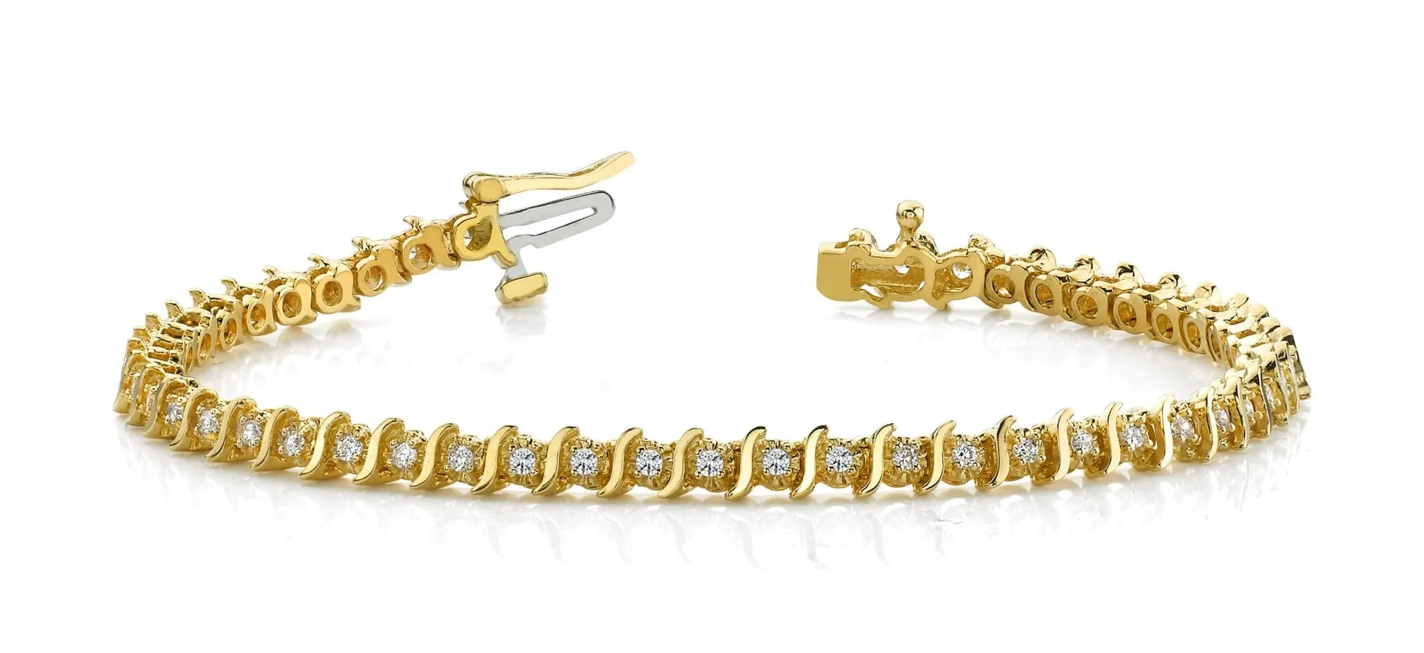 Classic Illusion S Lab-Grown Diamond Tennis Bracelet with 0.54 ct.(finished) 1.0mm