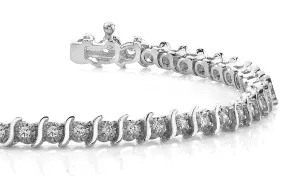 Classic Illusion S Lab-Grown Diamond Tennis Bracelet with 0.54 ct.(finished) 1.0mm