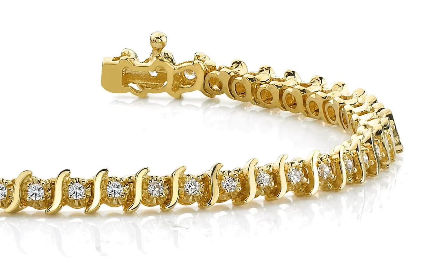 Classic Illusion S Lab-Grown Diamond Tennis Bracelet with 0.54 ct.(finished) 1.0mm